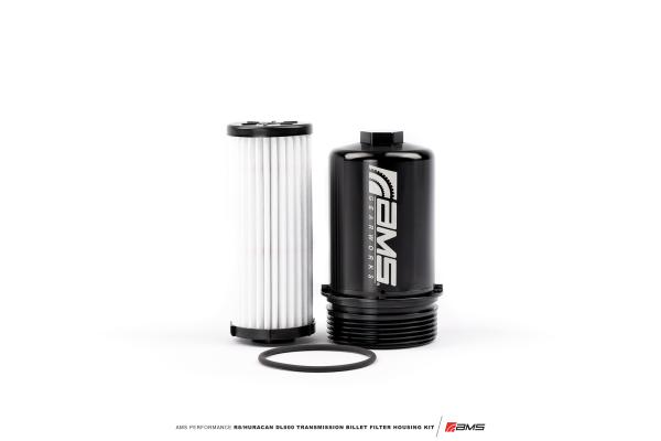 AMS PERFORMANCE R8/HURACAN DL800 TRANSMISSION BILLET FILTER HOUSING