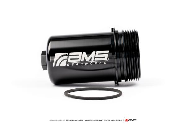AMS PERFORMANCE R8/HURACAN DL800 TRANSMISSION BILLET FILTER HOUSING